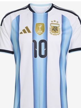adidas Messi Argentina Home Jersey - White & Sky Blue